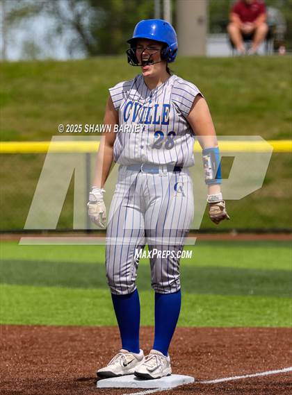 Thumbnail 3 in Crawfordsville vs. Brebeuf Jesuit Preparatory IHSAA Class 3A Softball S25 Sectional First Round photogallery.