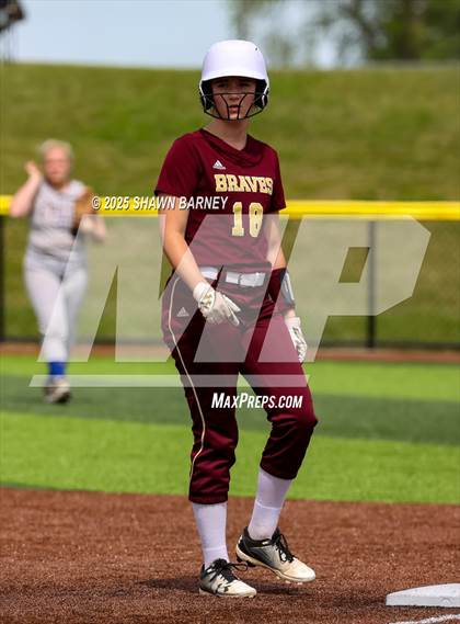 Thumbnail 1 in Crawfordsville vs. Brebeuf Jesuit Preparatory IHSAA Class 3A Softball S25 Sectional First Round photogallery.