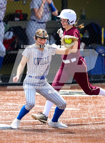 Thumbnail 2 in Crawfordsville vs. Brebeuf Jesuit Preparatory IHSAA Class 3A Softball S25 Sectional First Round photogallery.