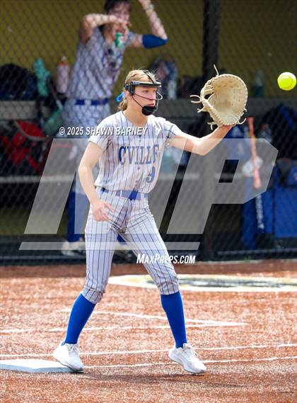 Thumbnail 1 in Crawfordsville vs. Brebeuf Jesuit Preparatory IHSAA Class 3A Softball S25 Sectional First Round photogallery.