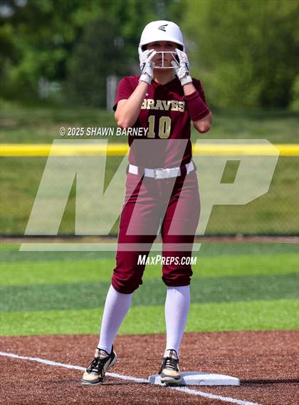 Thumbnail 3 in Crawfordsville vs. Brebeuf Jesuit Preparatory IHSAA Class 3A Softball S25 Sectional First Round photogallery.