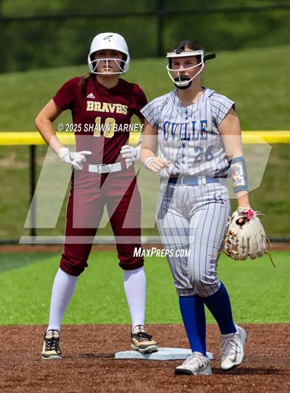 Thumbnail 2 in Crawfordsville vs. Brebeuf Jesuit Preparatory IHSAA Class 3A Softball S25 Sectional First Round photogallery.