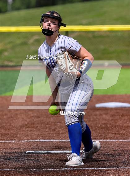Thumbnail 1 in Crawfordsville vs. Brebeuf Jesuit Preparatory IHSAA Class 3A Softball S25 Sectional First Round photogallery.
