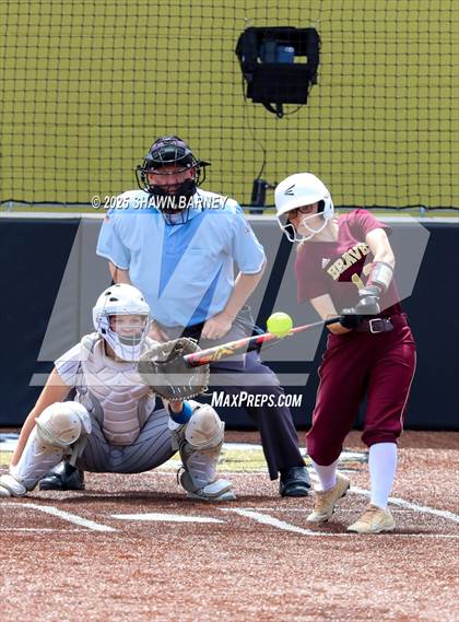 Thumbnail 2 in Crawfordsville vs. Brebeuf Jesuit Preparatory IHSAA Class 3A Softball S25 Sectional First Round photogallery.