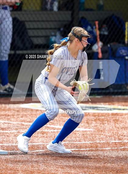 Thumbnail 2 in Crawfordsville vs. Brebeuf Jesuit Preparatory IHSAA Class 3A Softball S25 Sectional First Round photogallery.