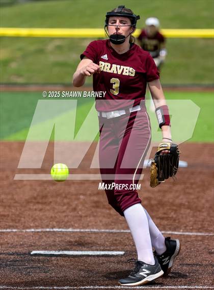Thumbnail 2 in Crawfordsville vs. Brebeuf Jesuit Preparatory IHSAA Class 3A Softball S25 Sectional First Round photogallery.