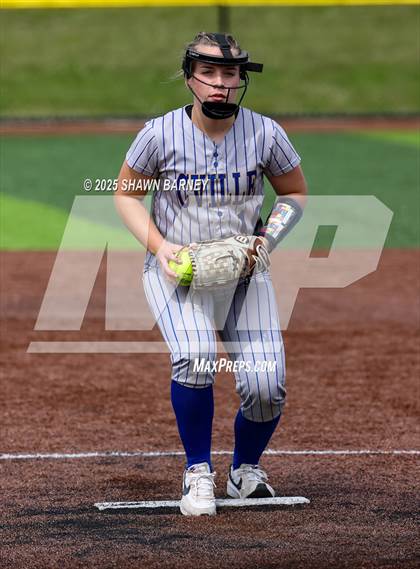 Thumbnail 3 in Crawfordsville vs. Brebeuf Jesuit Preparatory IHSAA Class 3A Softball S25 Sectional First Round photogallery.