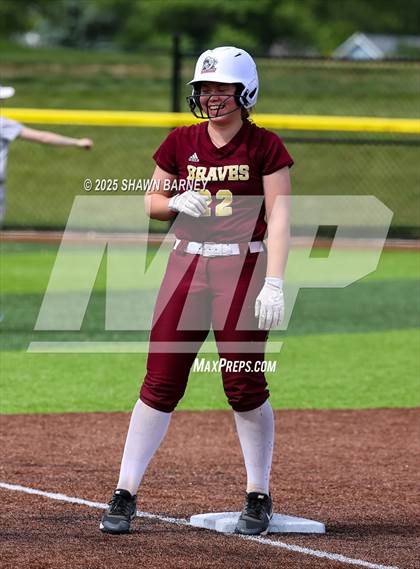 Thumbnail 3 in Crawfordsville vs. Brebeuf Jesuit Preparatory IHSAA Class 3A Softball S25 Sectional First Round photogallery.