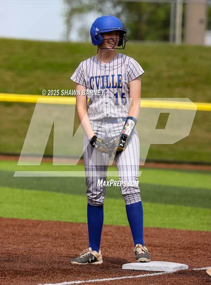 Thumbnail 1 in Crawfordsville vs. Brebeuf Jesuit Preparatory IHSAA Class 3A Softball S25 Sectional First Round photogallery.