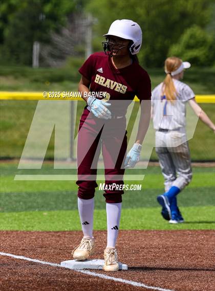 Thumbnail 2 in Crawfordsville vs. Brebeuf Jesuit Preparatory IHSAA Class 3A Softball S25 Sectional First Round photogallery.