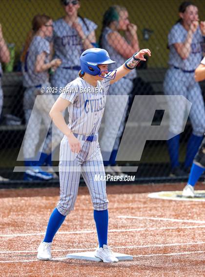 Thumbnail 1 in Crawfordsville vs. Brebeuf Jesuit Preparatory IHSAA Class 3A Softball S25 Sectional First Round photogallery.