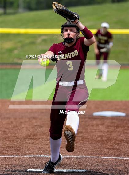 Thumbnail 1 in Crawfordsville vs. Brebeuf Jesuit Preparatory IHSAA Class 3A Softball S25 Sectional First Round photogallery.