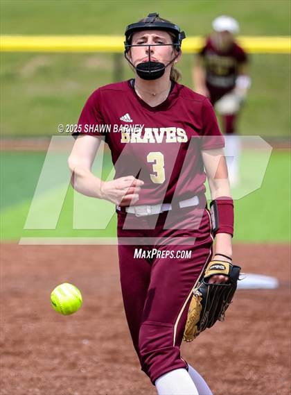 Thumbnail 2 in Crawfordsville vs. Brebeuf Jesuit Preparatory IHSAA Class 3A Softball S25 Sectional First Round photogallery.