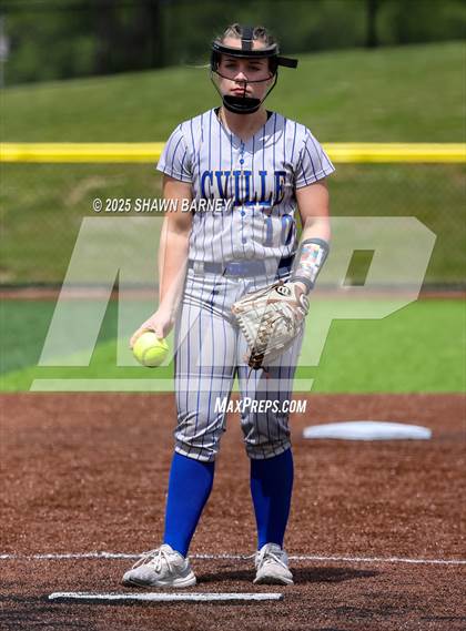 Thumbnail 1 in Crawfordsville vs. Brebeuf Jesuit Preparatory IHSAA Class 3A Softball S25 Sectional First Round photogallery.