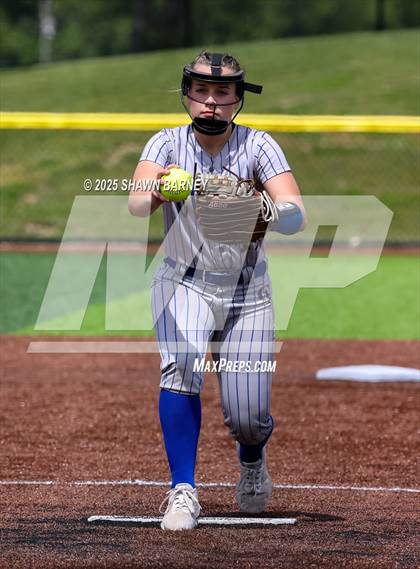 Thumbnail 3 in Crawfordsville vs. Brebeuf Jesuit Preparatory IHSAA Class 3A Softball S25 Sectional First Round photogallery.