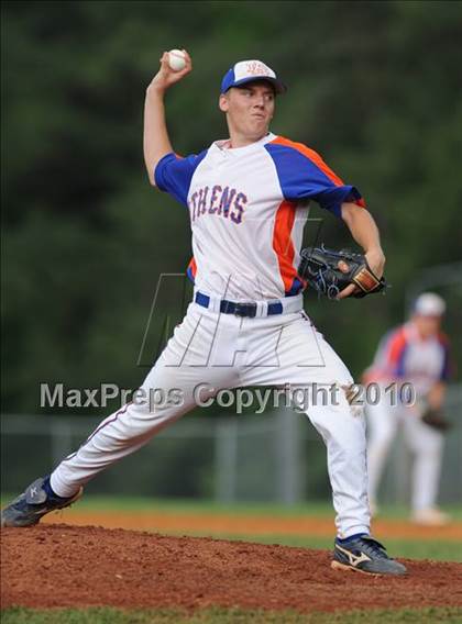 Thumbnail 1 in Athens Drive vs Apex (NCHSAA 4A Playoffs) photogallery.