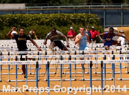 Thumbnail 1 in CIF NCS Masters Track and Field (Boys 110 Meter Hurdles Prelims and Finals) photogallery.