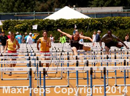 Thumbnail 3 in CIF NCS Masters Track and Field (Boys 110 Meter Hurdles Prelims and Finals) photogallery.