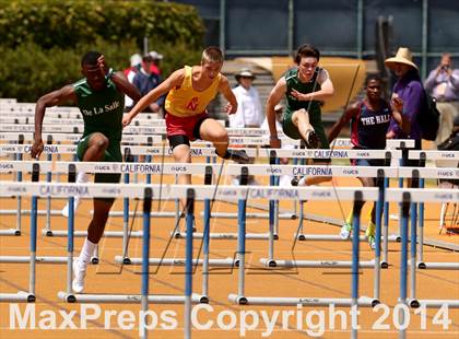 Thumbnail 2 in CIF NCS Masters Track and Field (Boys 110 Meter Hurdles Prelims and Finals) photogallery.