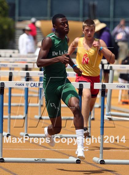 Thumbnail 1 in CIF NCS Masters Track and Field (Boys 110 Meter Hurdles Prelims and Finals) photogallery.