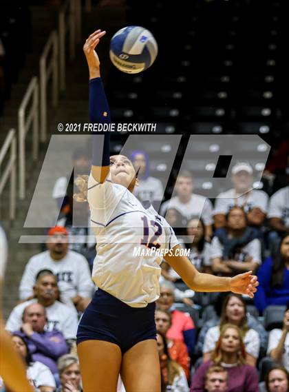 Thumbnail 1 in Brandeis vs. Bridgeland (UIL Volleyball 6A Semi-Finals)  photogallery.