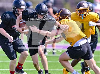 Thumbnail 1 in Eastbrook vs Monroe Central (Grant County Scrimmage) photogallery.