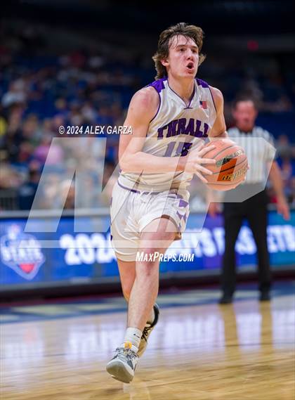 Thumbnail 2 in Thrall vs Shelbyville (UIL 2A Basketball Semifinal) photogallery.