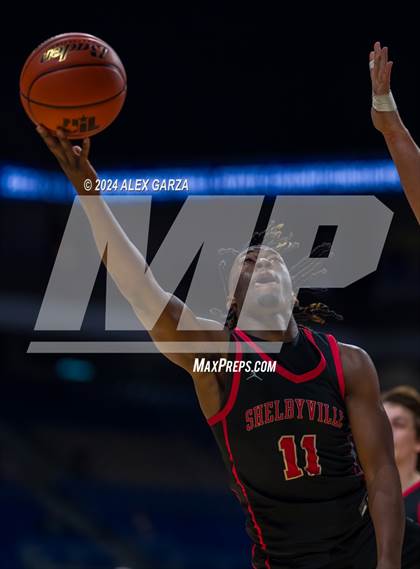 Thumbnail 2 in Thrall vs Shelbyville (UIL 2A Basketball Semifinal) photogallery.