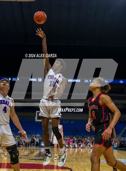 Thumbnail 3 in Thrall vs Shelbyville (UIL 2A Basketball Semifinal) photogallery.
