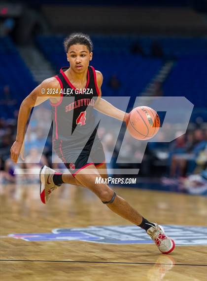 Thumbnail 2 in Thrall vs Shelbyville (UIL 2A Basketball Semifinal) photogallery.