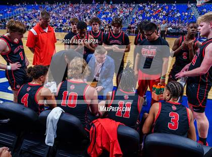 Thumbnail 2 in Thrall vs Shelbyville (UIL 2A Basketball Semifinal) photogallery.