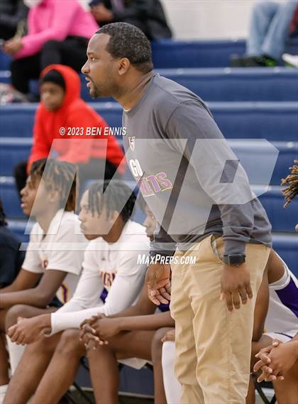 Thumbnail 3 in Eagle's Landing Christian Academy vs Hampton (MLK Luella HoopKlub Showcase) photogallery.