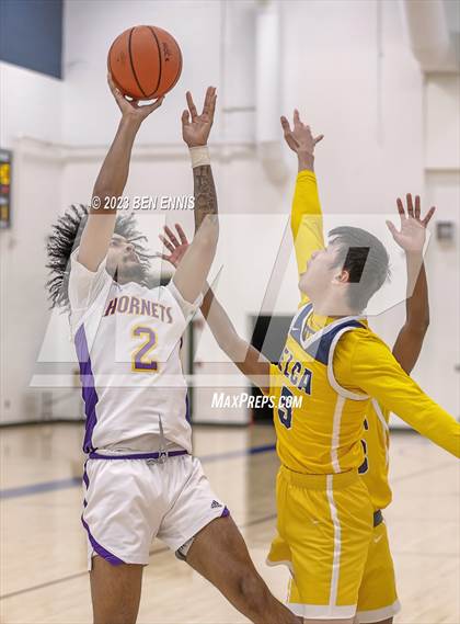 Thumbnail 1 in Eagle's Landing Christian Academy vs Hampton (MLK Luella HoopKlub Showcase) photogallery.