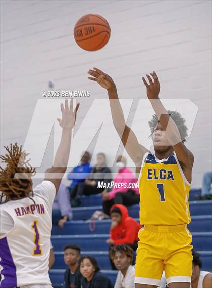 Thumbnail 3 in Eagle's Landing Christian Academy vs Hampton (MLK Luella HoopKlub Showcase) photogallery.