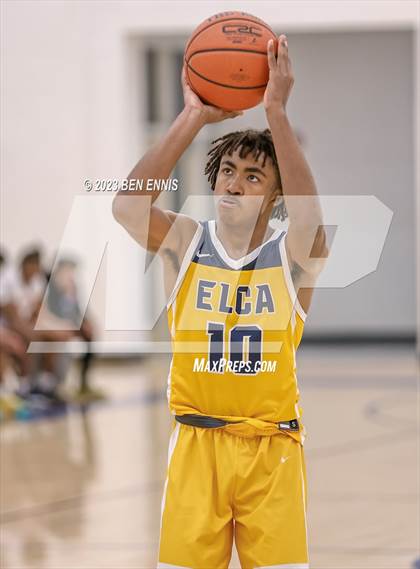 Thumbnail 2 in Eagle's Landing Christian Academy vs Hampton (MLK Luella HoopKlub Showcase) photogallery.