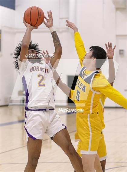 Thumbnail 3 in Eagle's Landing Christian Academy vs Hampton (MLK Luella HoopKlub Showcase) photogallery.