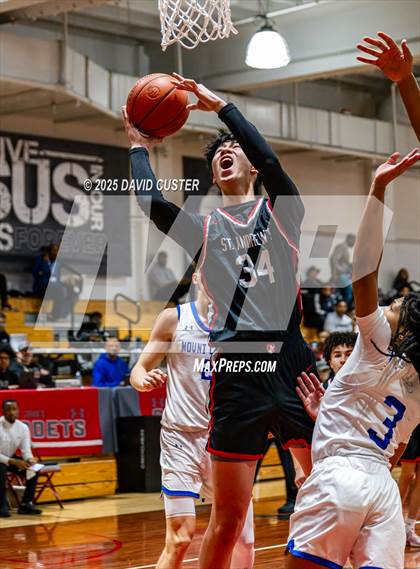 Thumbnail 1 in Our Lady of Mount Carmel vs. St. Andrew's Episcopal (Capital Hoops Mayhem on Military) photogallery.