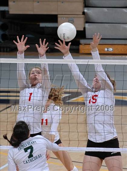 Thumbnail 3 in Sacred Heart Cathedral vs. Cathedral (CIF D3 State Final) photogallery.