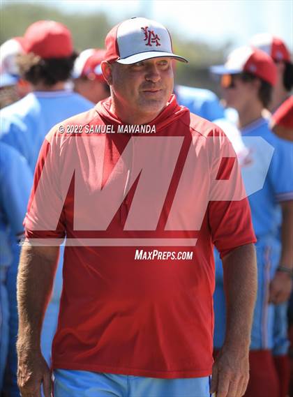 Thumbnail 1 in Los Alamitos @ Harvard-Westlake (CIF SS D1 First Round) photogallery.