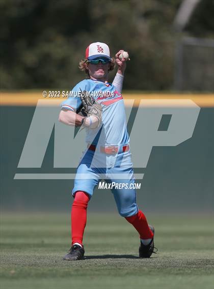 Thumbnail 1 in Los Alamitos @ Harvard-Westlake (CIF SS D1 First Round) photogallery.