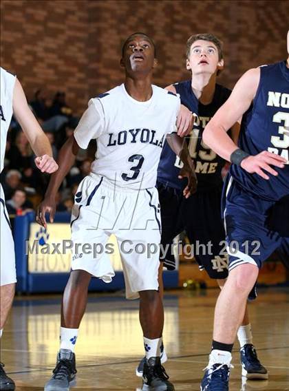 Thumbnail 3 in Notre Dame vs. Loyola photogallery.