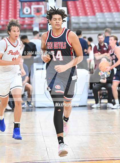 Thumbnail 2 in Springville vs. Pacifica Christian/Orange County (Section 7) photogallery.
