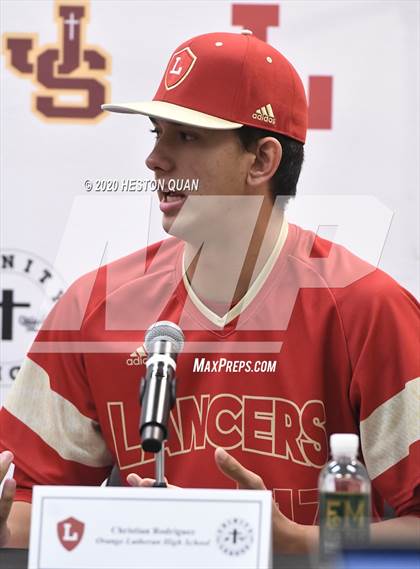 Thumbnail 2 in Trinity League Baseball Media Day - Orange Lutheran photogallery.