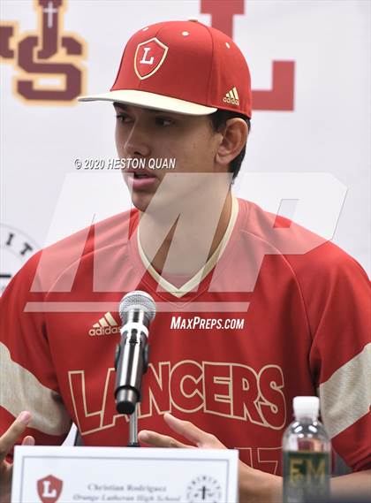 Thumbnail 1 in Trinity League Baseball Media Day - Orange Lutheran photogallery.