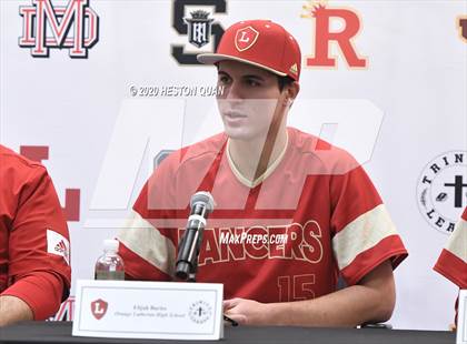 Thumbnail 2 in Trinity League Baseball Media Day - Orange Lutheran photogallery.