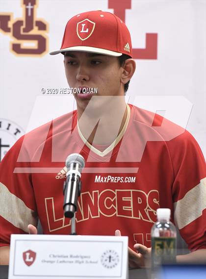 Thumbnail 3 in Trinity League Baseball Media Day - Orange Lutheran photogallery.