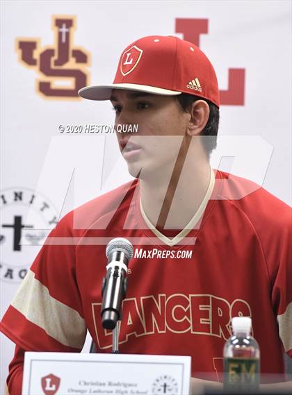 Thumbnail 3 in Trinity League Baseball Media Day - Orange Lutheran photogallery.