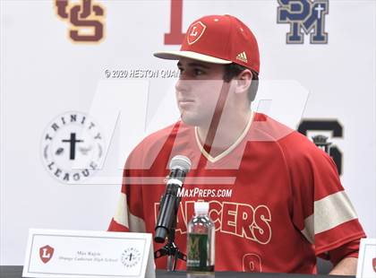 Thumbnail 3 in Trinity League Baseball Media Day - Orange Lutheran photogallery.