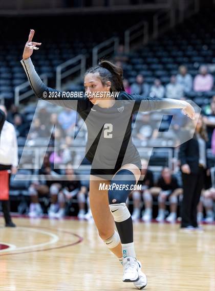 Thumbnail 3 in Wimberley vs. Randall (UIL 4A Volleyball Division II Final) photogallery.