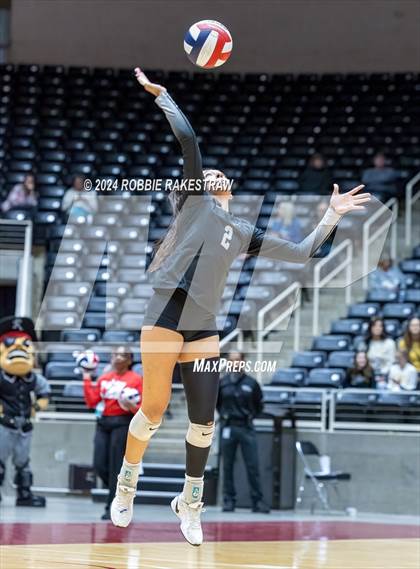Thumbnail 3 in Wimberley vs. Randall (UIL 4A Volleyball Division II Final) photogallery.
